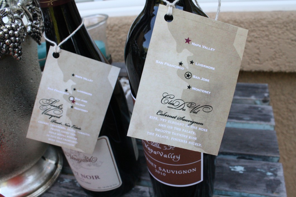Custom maps so my not-local guests could see where the wine comes from...
