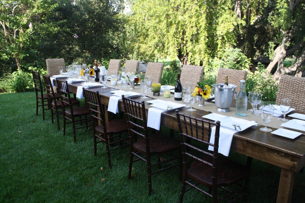 Dinner in my backyard.